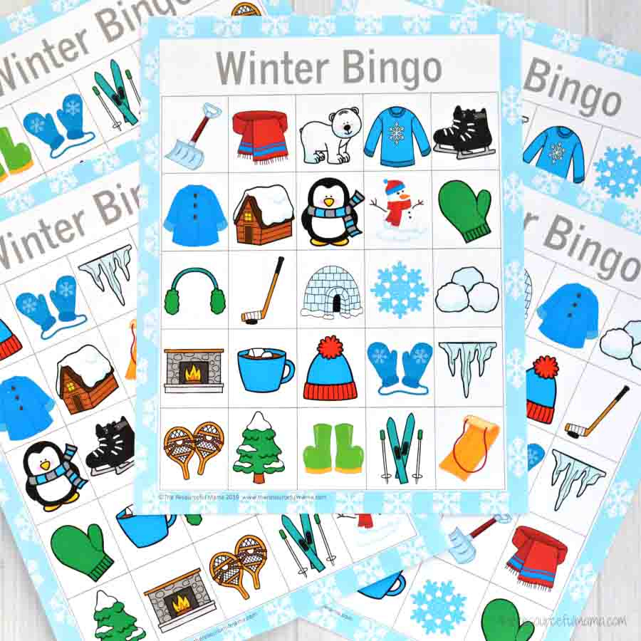 Winter Bingo Game - The Resourceful Mama within Winter Bingo Card Generator