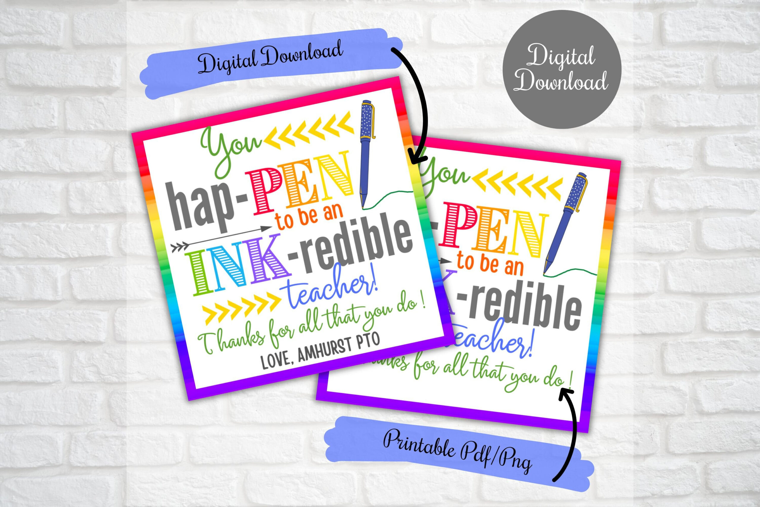 You Happen To Be Inkredible Gift Tags, Employee Appreciation,Nurse regarding You Happen to Be Inkredible Free Printable