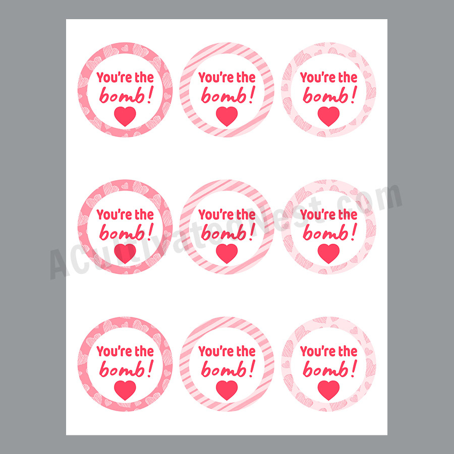 You&amp;#039;Re The Bomb- Bath Bomb Tags Printable inside You&amp;#039;Re The Bomb Free Printable Tag