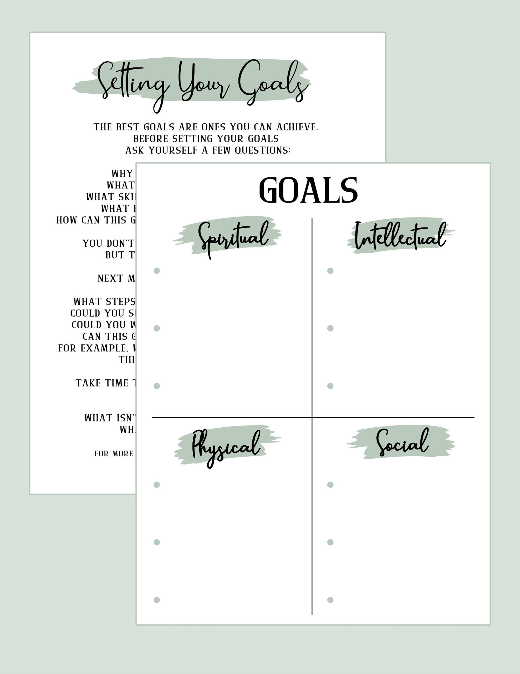 Youth Four Goals Printable Sheet, Lds Youth Goals Printable, Goal in Lds Youth Goals Printable Free