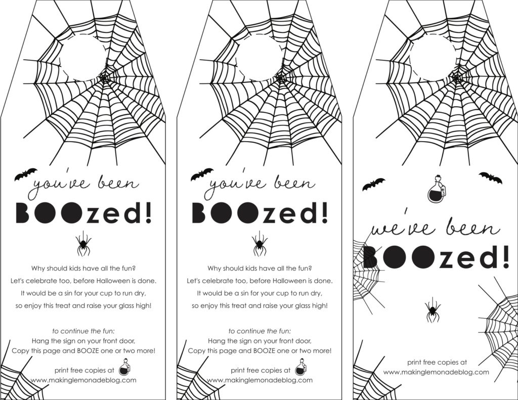 You&amp;#039;Ve Been Boozed&amp;quot; Free Printables - Making Lemonade throughout You Ve Been Boozed Printable Free