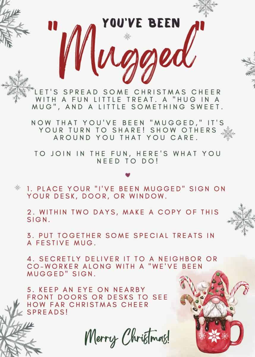 You&amp;#039;Ve Been Mugged Game - Gift Ideas And Free Printable - Single pertaining to I Ve Been Mugged Free Printable