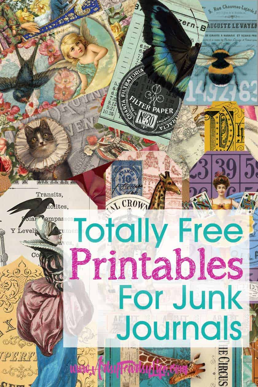 10 Free Junk Journal Printables · Artsy Fartsy Life with Antique Free Junk Journal Vintage Printables