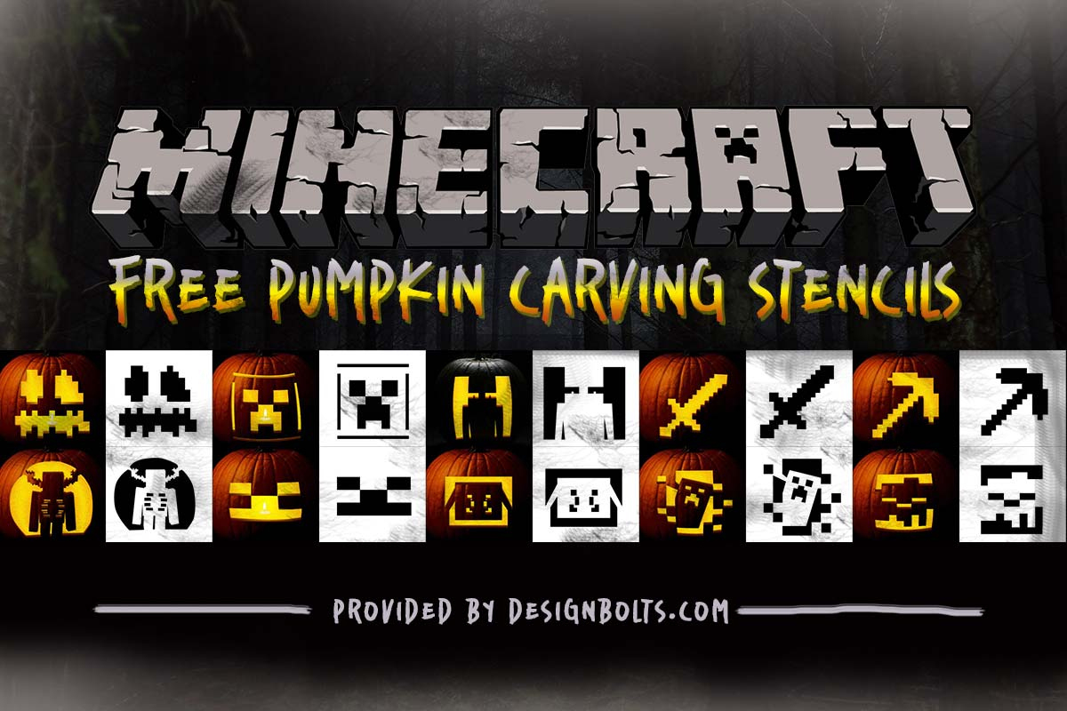 10 Free Minecraft Pumpkin Carving Stencils For Halloween 2025 throughout Minecraft Pumpkin Stencils Printable