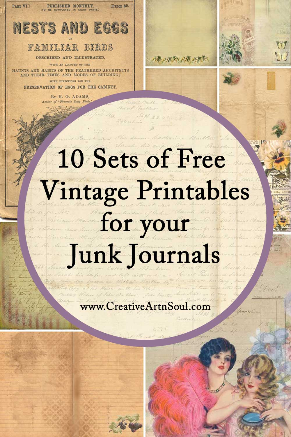 10 Sets Of Free Vintage Printables For Your Junk Journals within Antique Free Junk Journal Vintage Printables