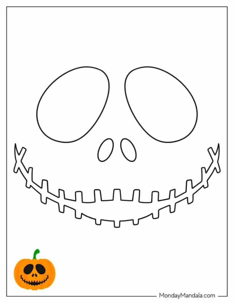 100 Pumpkin Carving Stencils (Free Pdf Printables) inside Free Printable Jack Skellington Pumpkin Stencils