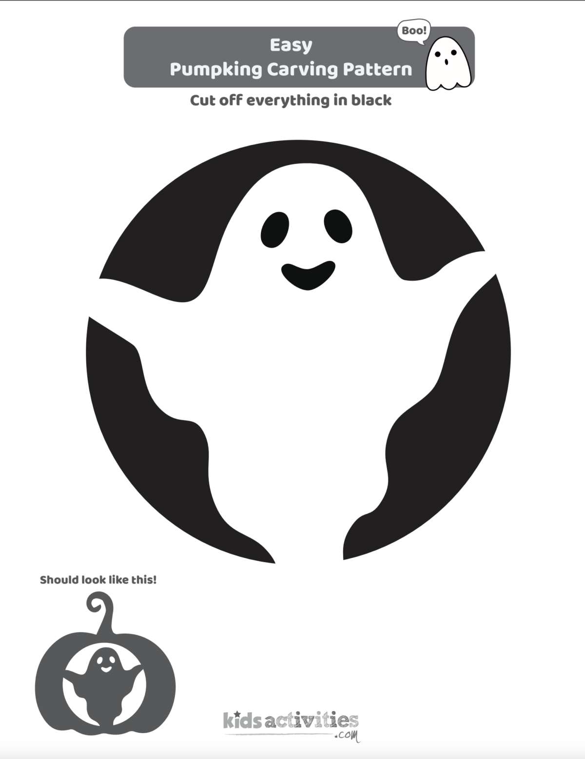 12 Free Pumpkin Stencils For Halloween -Kids Activities Blog regarding Printable Ghost Pumpkin Stencils