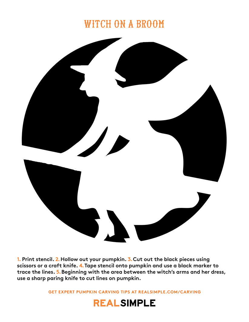 26 Best Pumpkin Carving Ideas With Stencils - Worksheets Library intended for Witch Pumpkin Stencils Printable