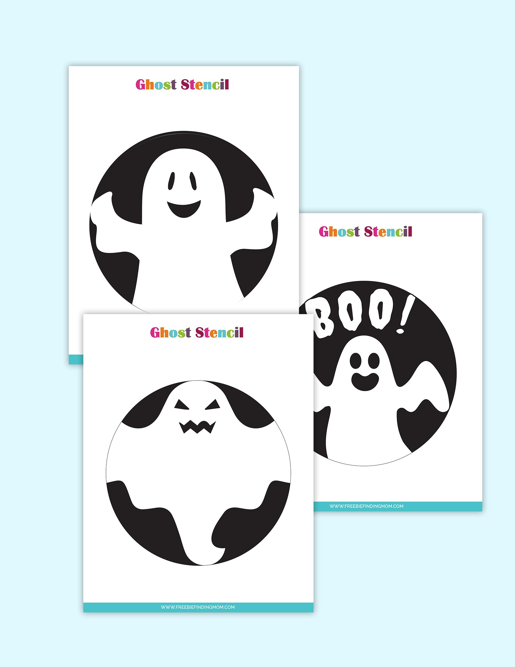 3 Free Printable Cute Ghost Pumpkin Stencils pertaining to Printable Ghost Pumpkin Stencils