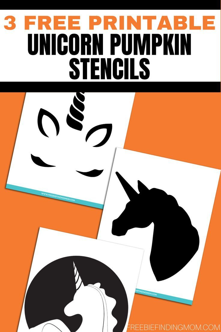 3 Free Printable Unicorn Pumpkin Stencils For Carving intended for Printable Unicorn Pumpkin Carving Stencils