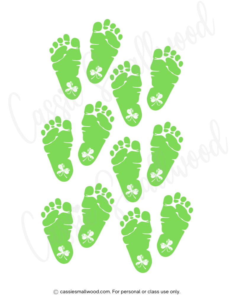 6 Fun Leprechaun Footprints Printables (Free!) - Cassie Smallwood regarding Free Printable Leprechaun Footprints