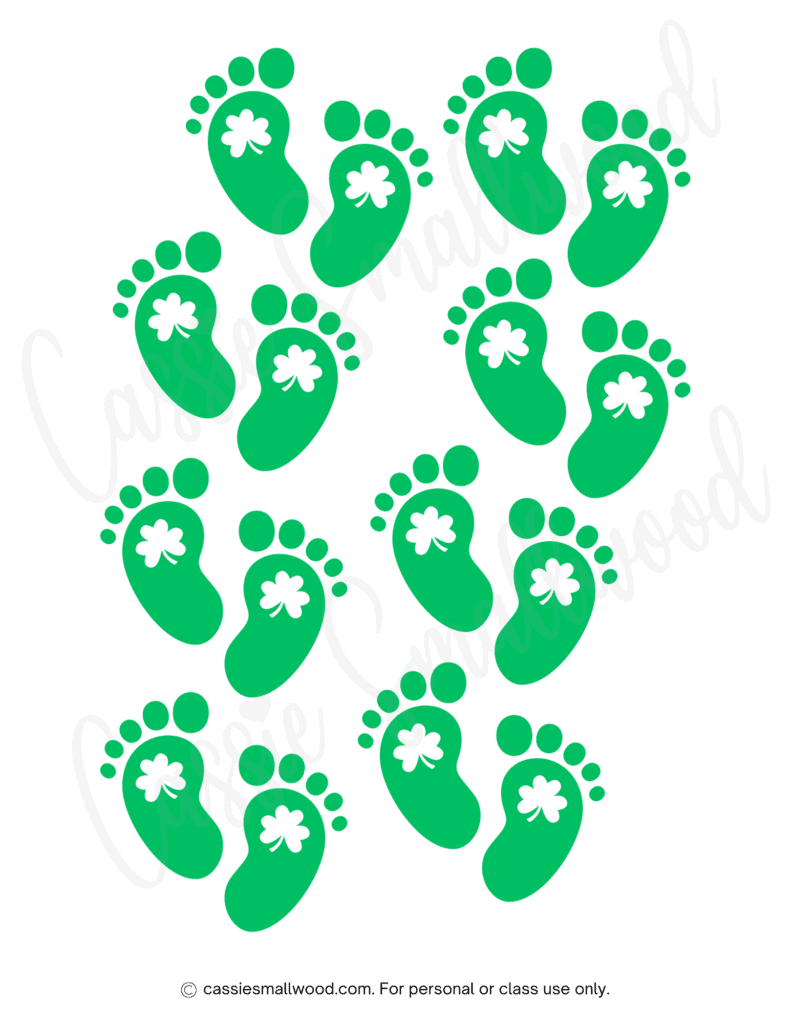 6 Fun Leprechaun Footprints Printables (Free!) - Cassie Smallwood within Free Printable Leprechaun Footprints