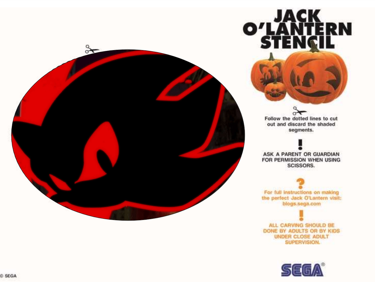 A Makeshift Shadow Pumpkin Stencil : R/Sonicthehedgehog for Printable Sonic The Hedgehog Pumpkin Stencil