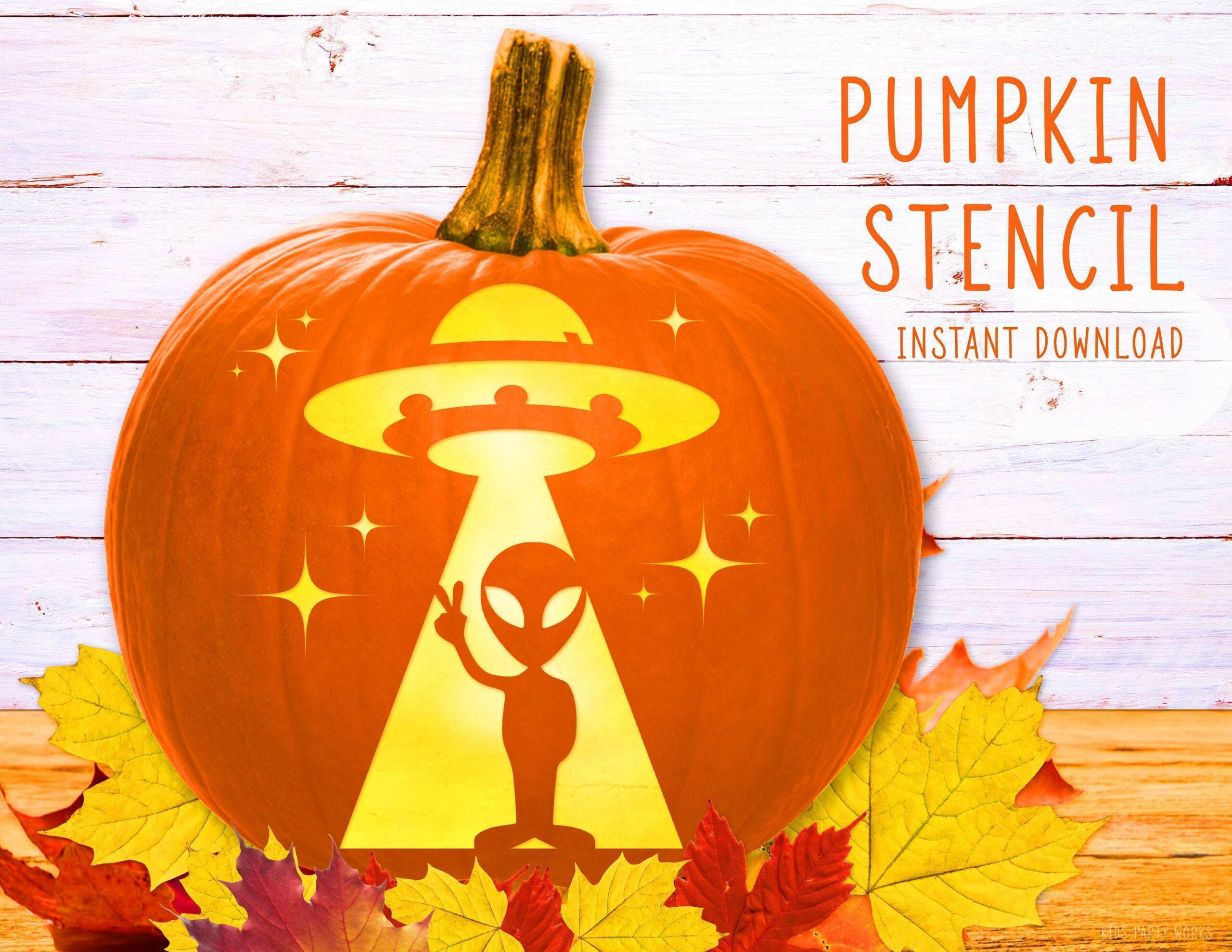 Alien Pumpkin Stencil, Ufo Printable Stencil, Jack O' Lantern intended for Alien Pumpkin Stencil Printable