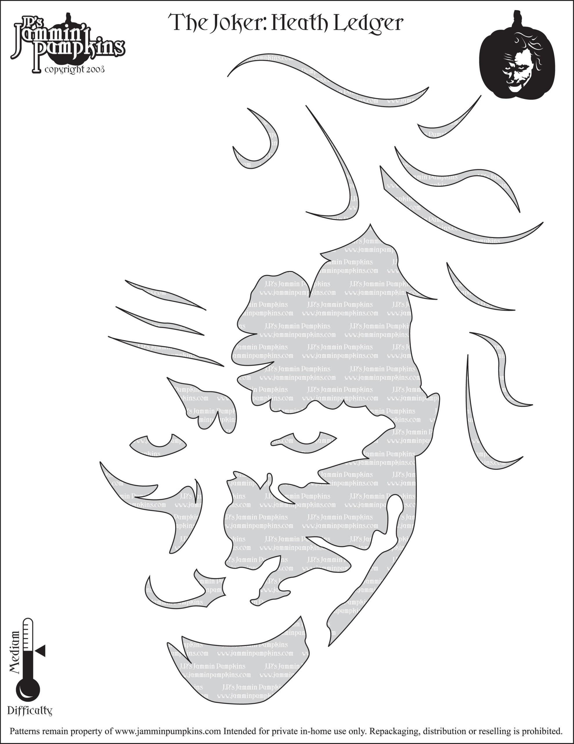 Batman: Joker (Free Pumpkin Stencil - Pumpkin Pattern - Pumpkin throughout Printable Joker Pumpkin Stencils