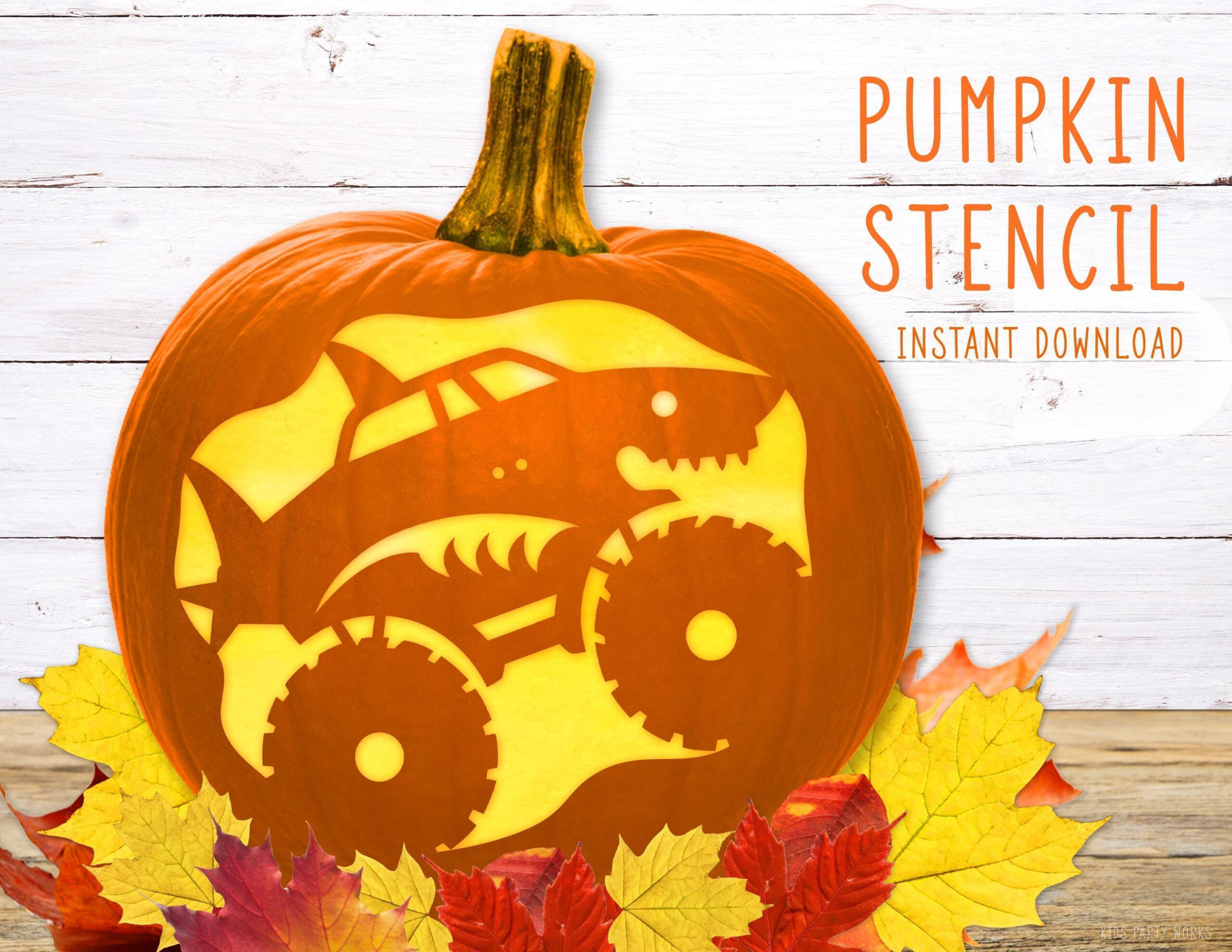 Big Truck Pumpkin Stencil, Shark Truck Printable Pumpkin Stencil regarding Printable Truck Pumpkin Stencil