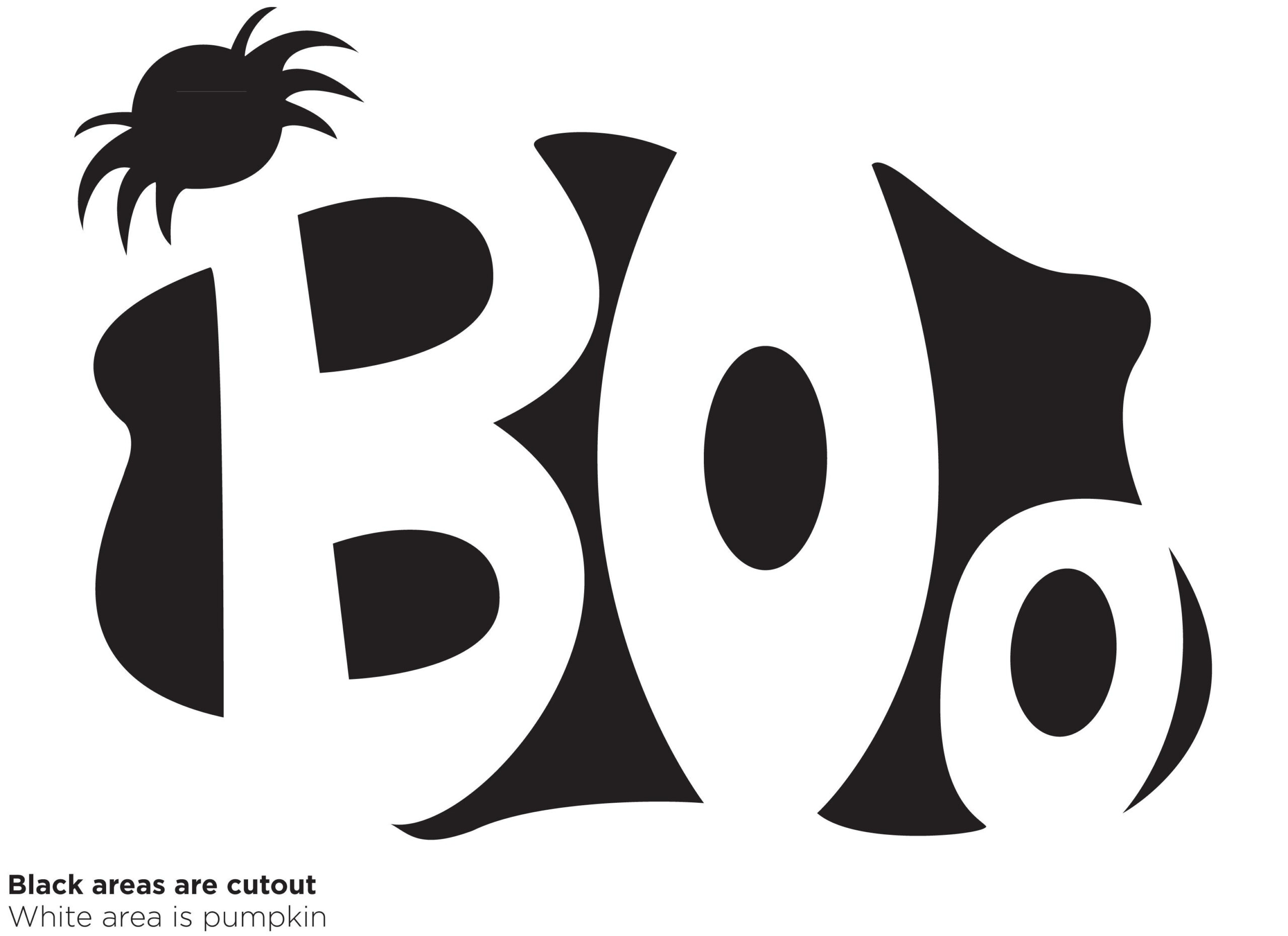Boo (Pumpkin Stencil - Pumpkin Pattern - Pumpkin Template - Jack-O with Printable Boo Pumpkin Stencil
