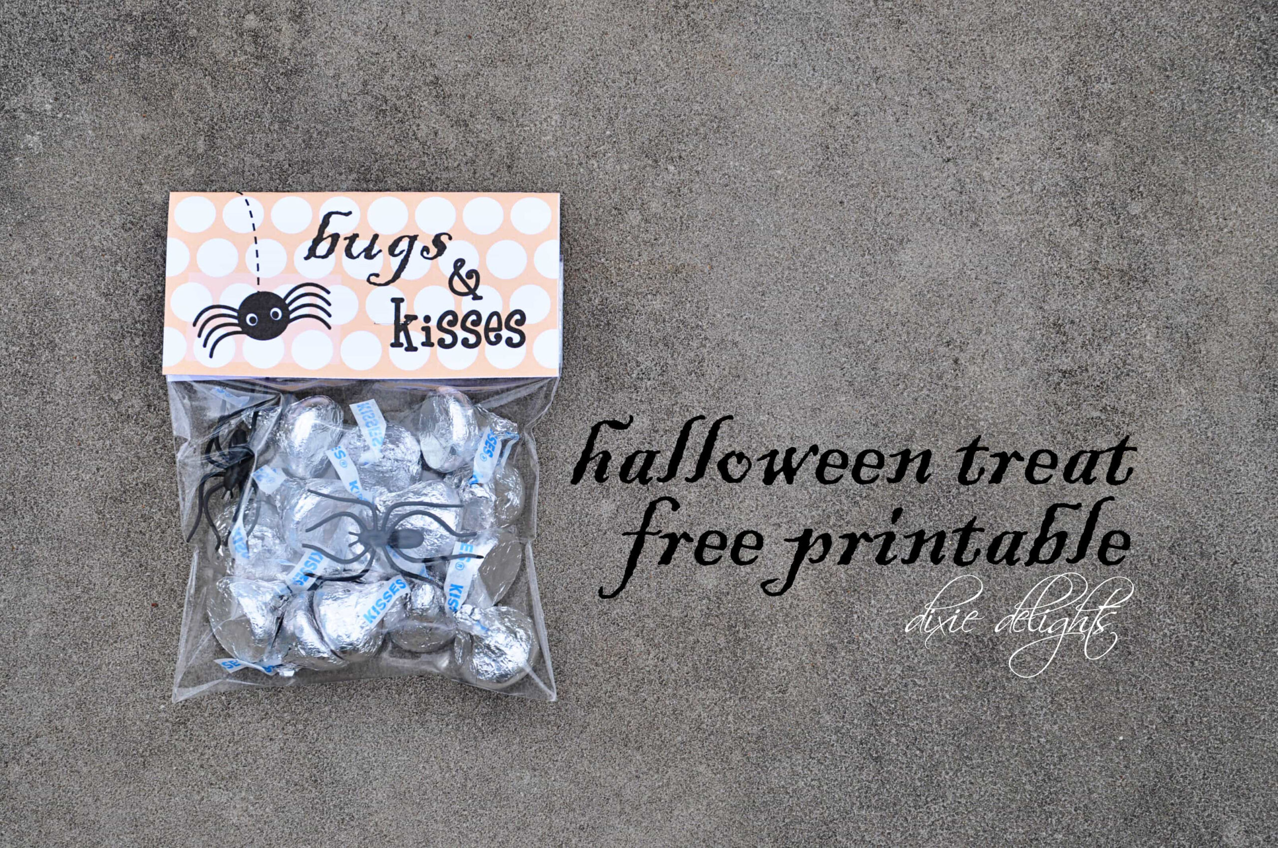 Bugs & Kisses Halloween Treat {Free Printable} – Dixie Delights regarding Bugs and Kisses Free Printable