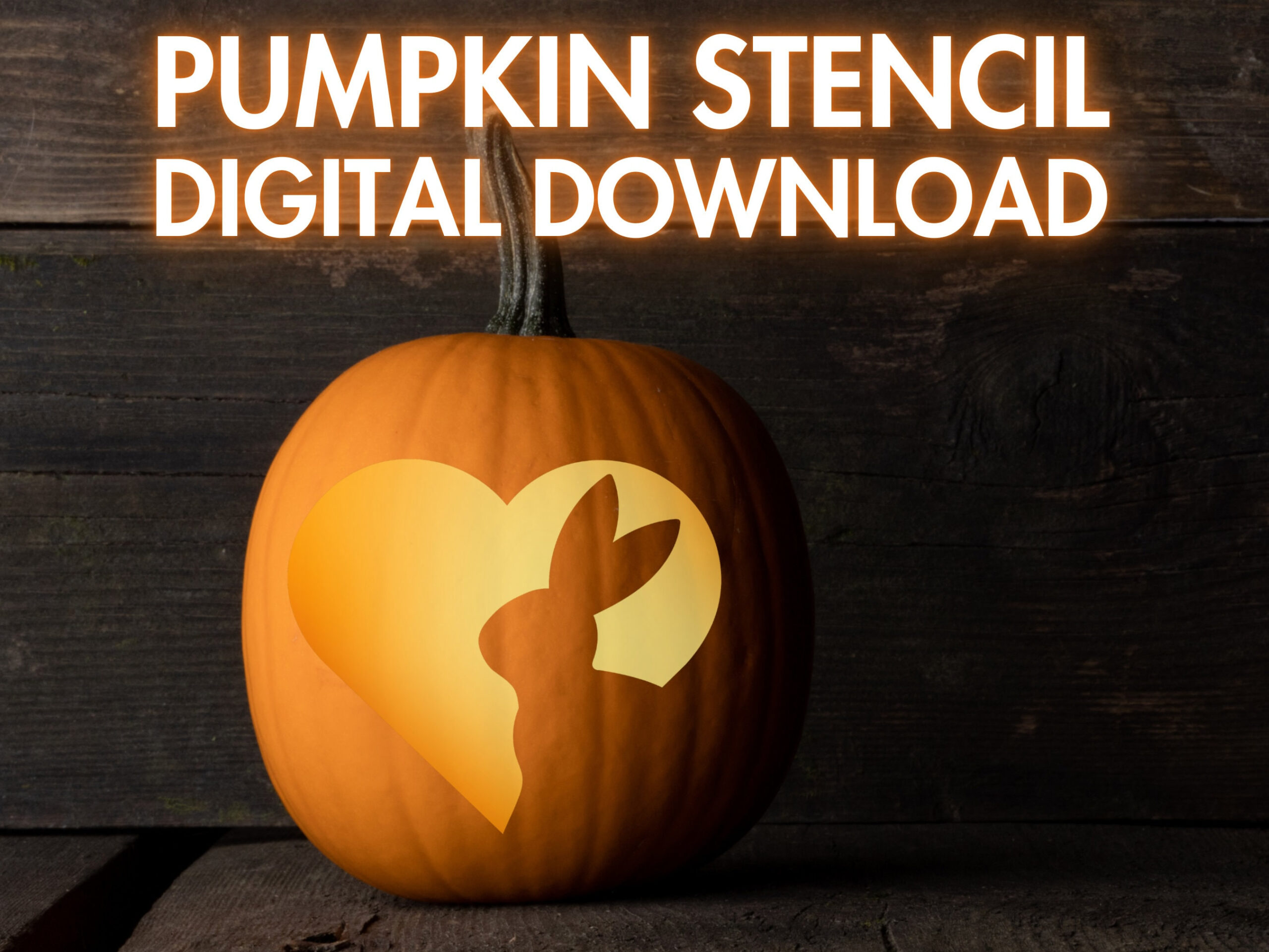 Bunny Pumpkin Stencil, Printable Pumpkin Carving Stencil, Animal intended for Printable Rabbit Pumpkin Stencil