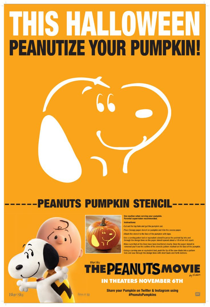 Carve A Snoopy Pumpkin - The Peanuts Movie with regard to Printable Snoopy Pumpkin Carving Template