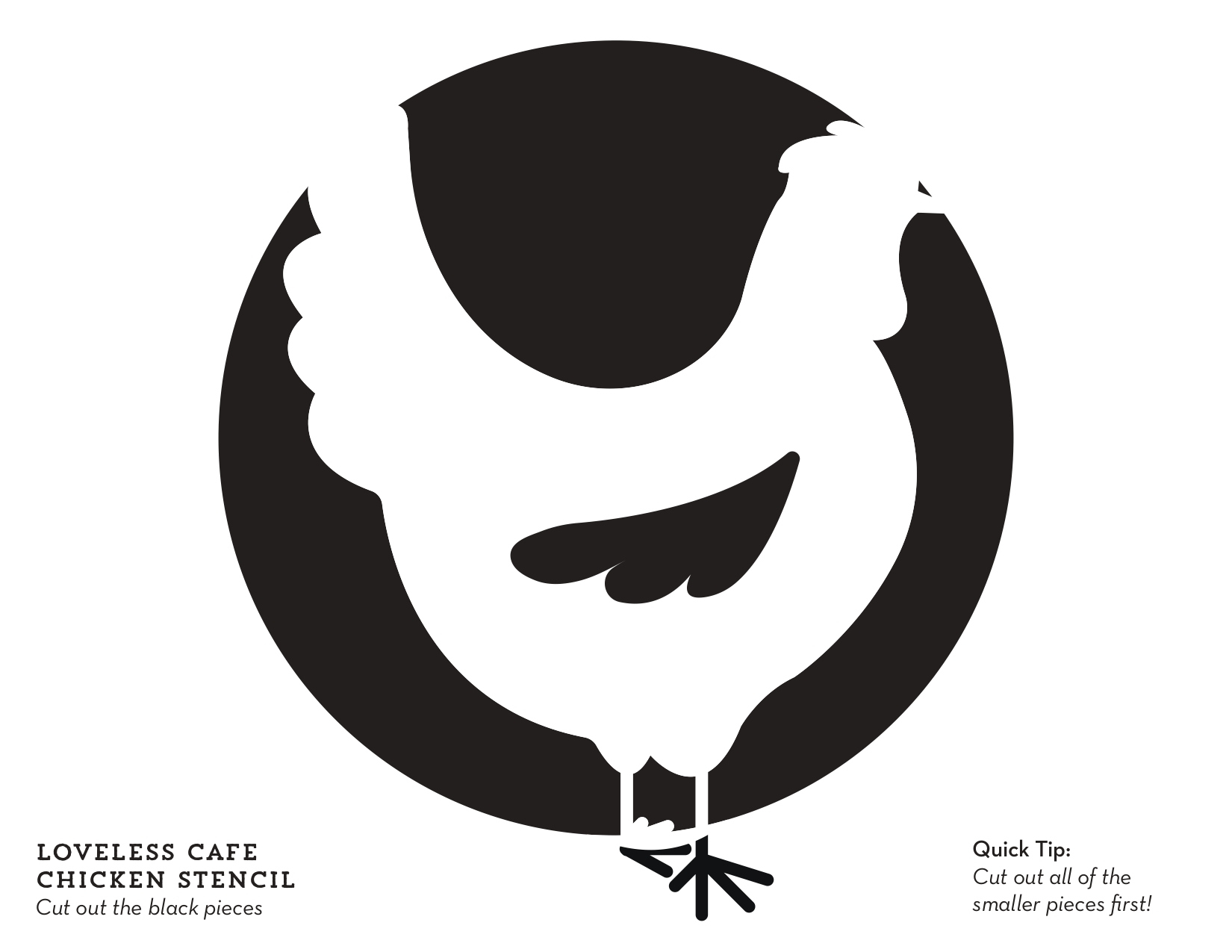 Chicken (Free Pumpkin Stencil - Pumpkin Pattern - Pumpkin Template with Printable Chicken Pumpkin Stencil