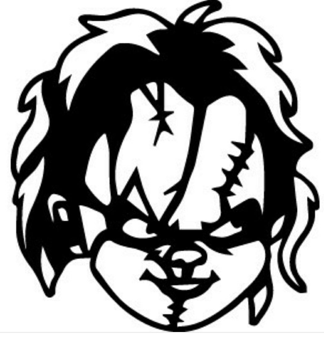 Chucky Doll Silhouette regarding Printable Chucky Pumpkin Stencil