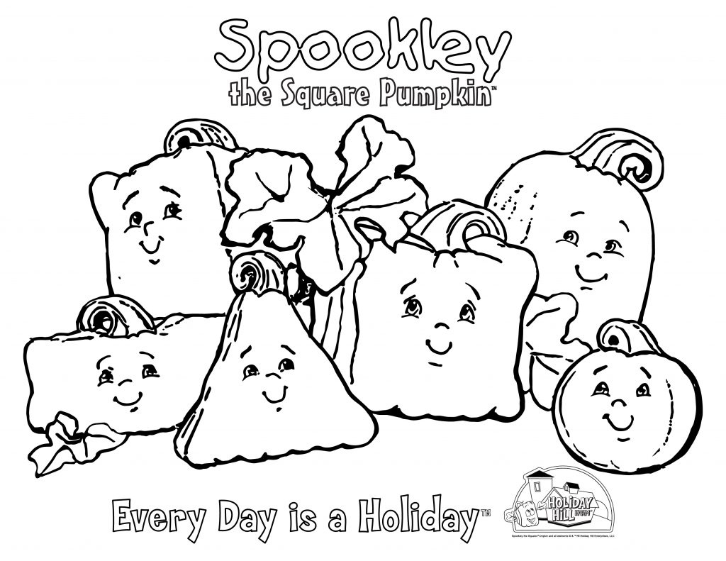 Coloring Sheets - Spookley The Square Pumpkin for Spookley The Square Pumpkin Coloring Page Free Printable