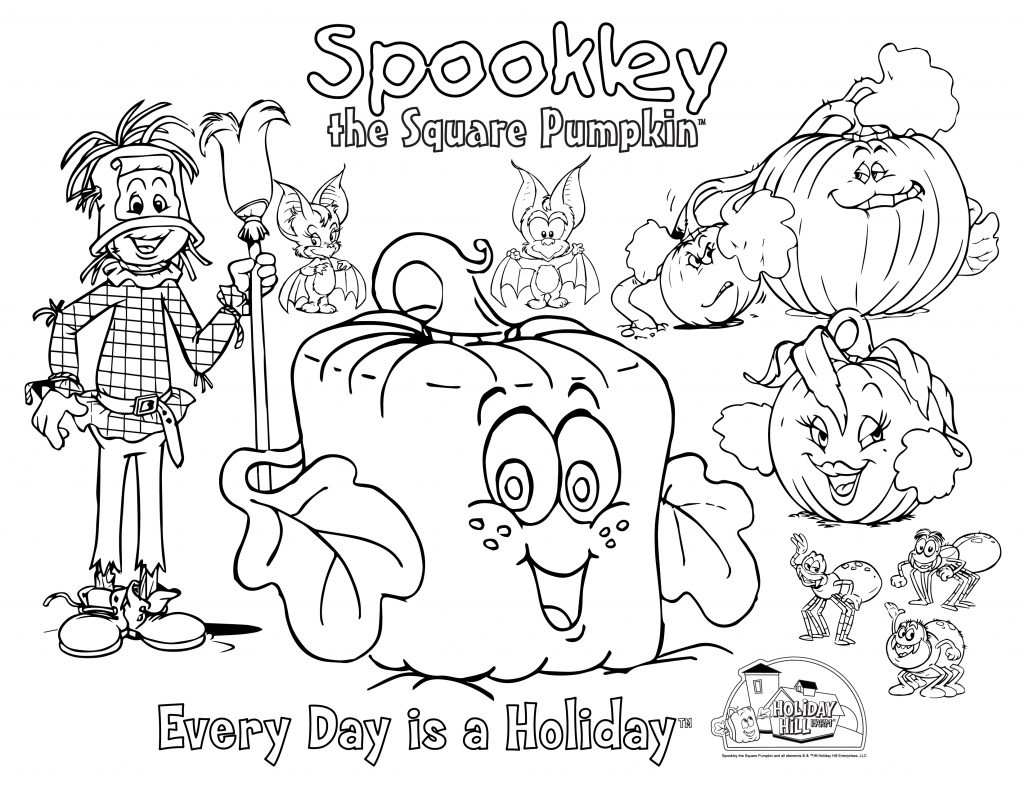 Coloring Sheets - Spookley The Square Pumpkin intended for Spookley The Square Pumpkin Printables