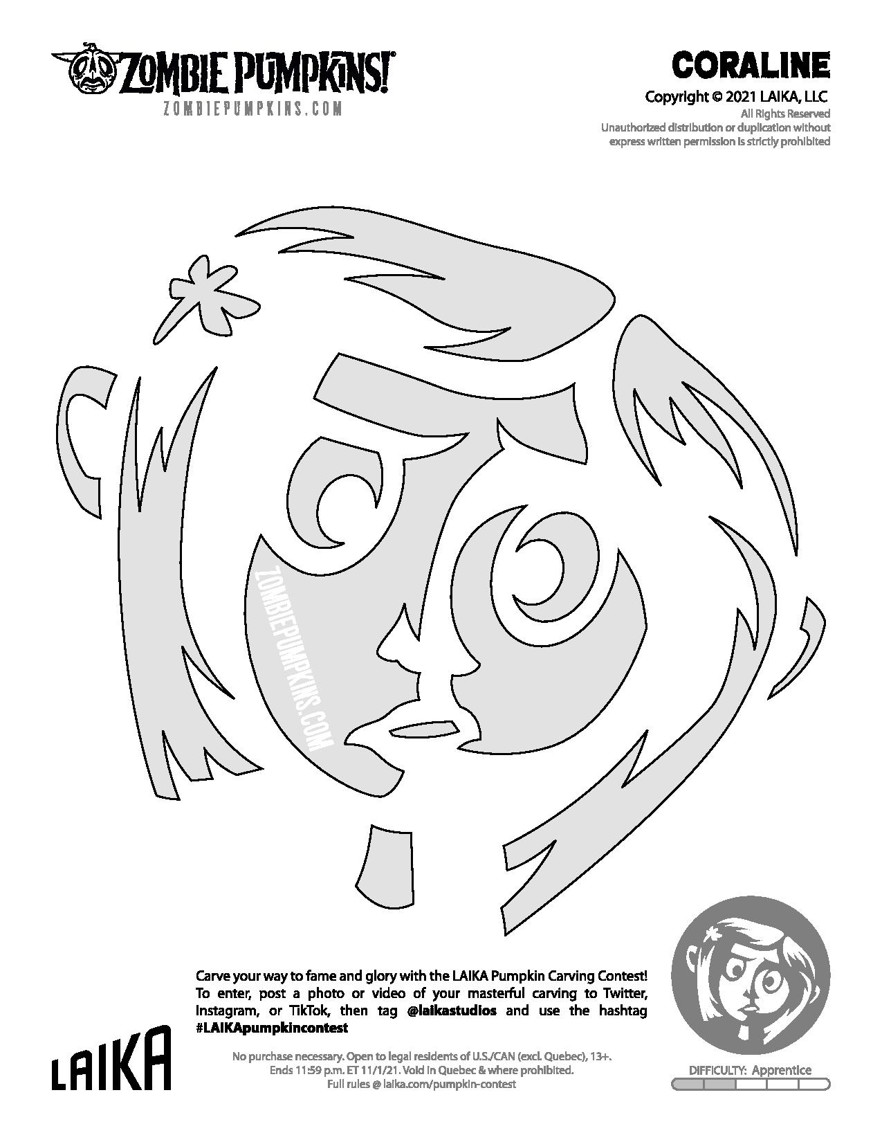 Coraline: Coraline : R/Pumpkinstencils for Coraline Pumpkin Stencil Printable