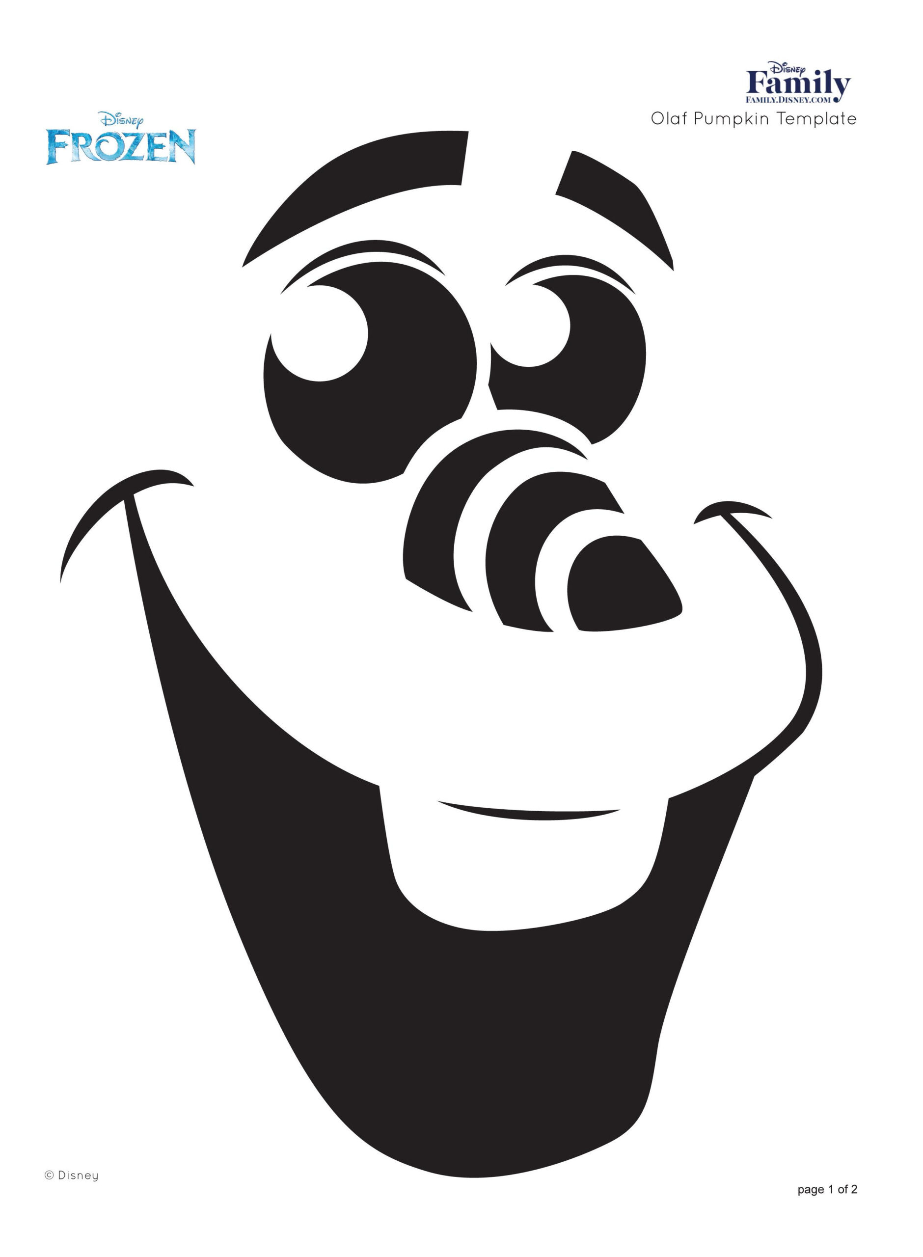 Disney: Frozen: Olaf (Free Pumpkin Stencil - Pumpkin Pattern pertaining to Printable Olaf Pumpkin Stencil