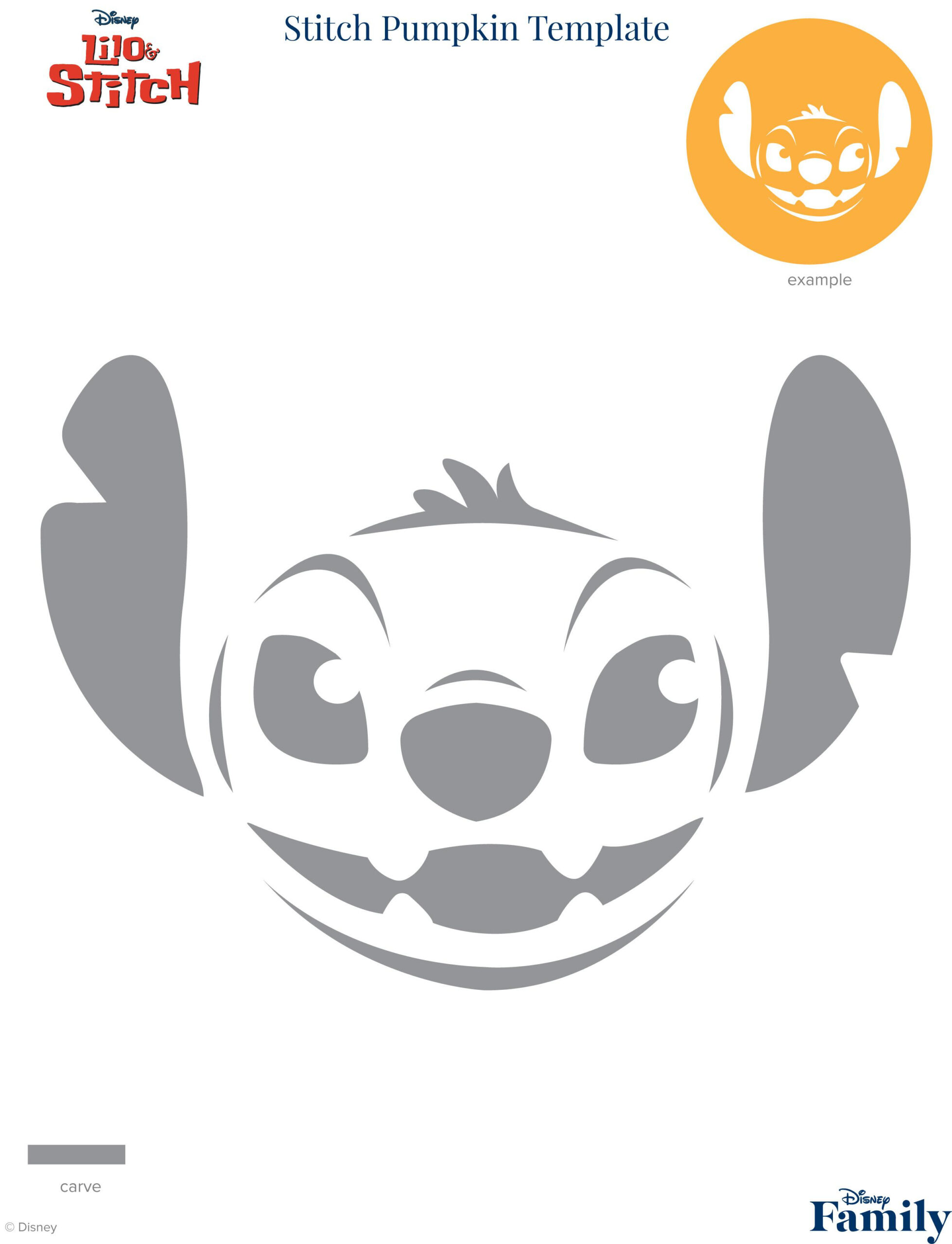 Disney: Lilo & Stitch (Free Pumpkin Stencil - Pumpkin Pattern intended for Stitch Pumpkin Carving Printable