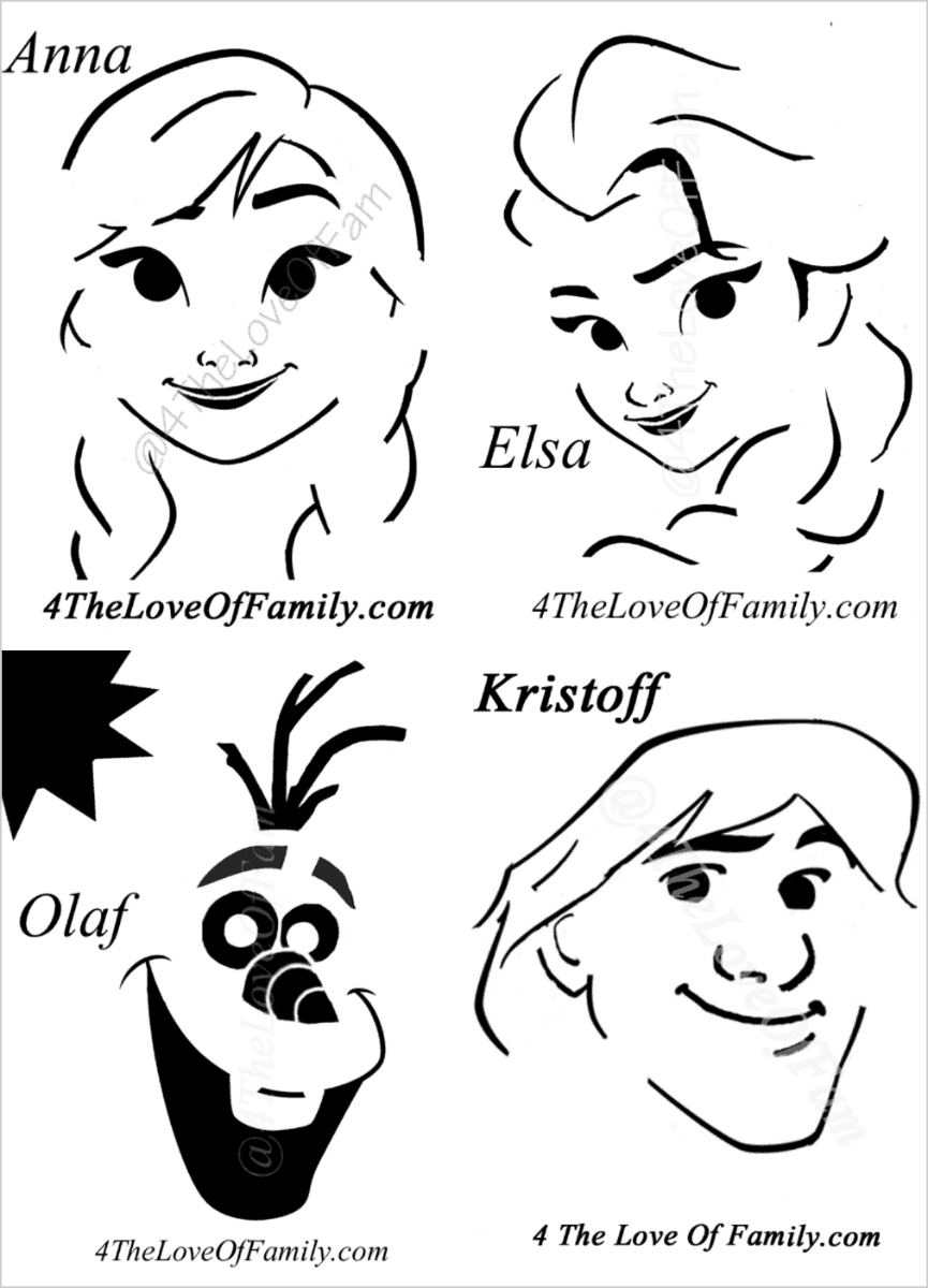 Disney Pumpkin Stencils: Over 150 Free Printables And Ideas with Elsa Pumpkin Stencil Printable