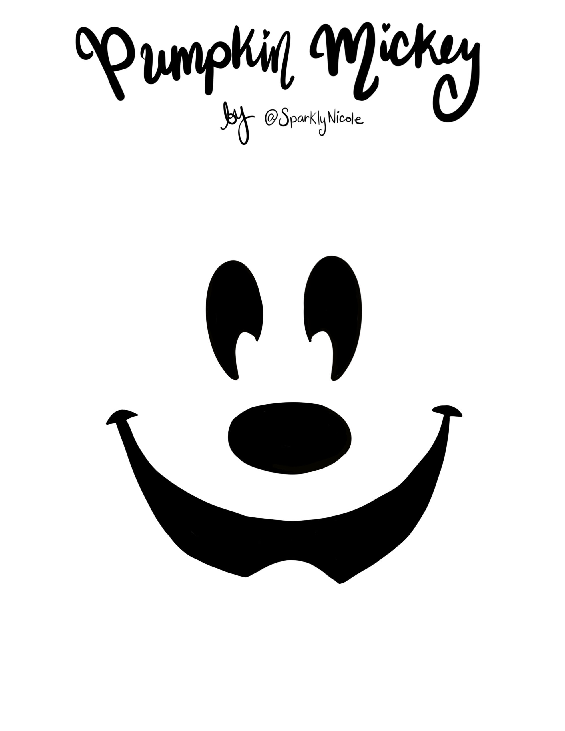 Disneyland Mickey Pumpkin Carving Stencil - Sparkly Ever After with regard to Printable Mickey Mouse Pumpkin Stencil