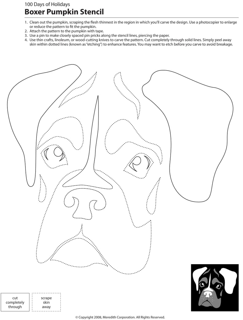Downloadable Dog Breed Pumpkin Stencils | Ps Pets intended for Dog Pumpkin Stencils Printable