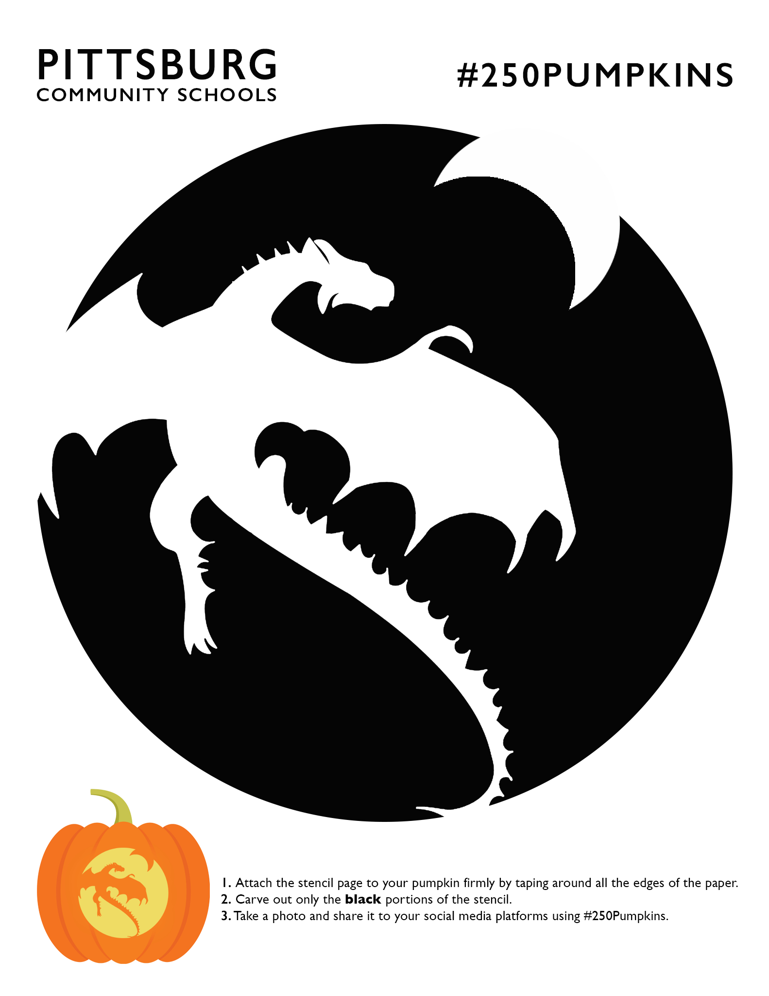 Dragon (Free Pumpkin Stencil - Pumpkin Pattern - Pumpkin Template for Dragon Pumpkin Stencil Free Printable