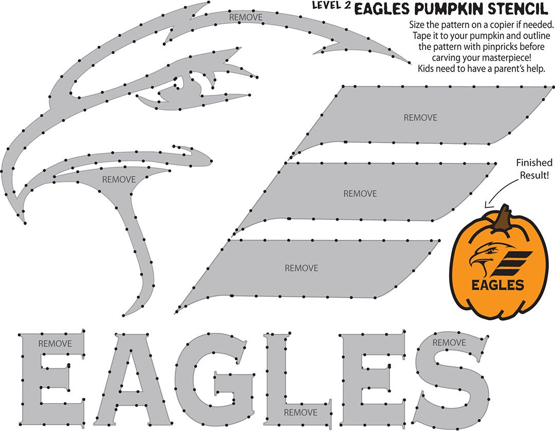 Eagles Halloween Pumpkin Stencils | Colorado Eagles intended for Philadelphia Eagles Pumpkin Stencil Printable