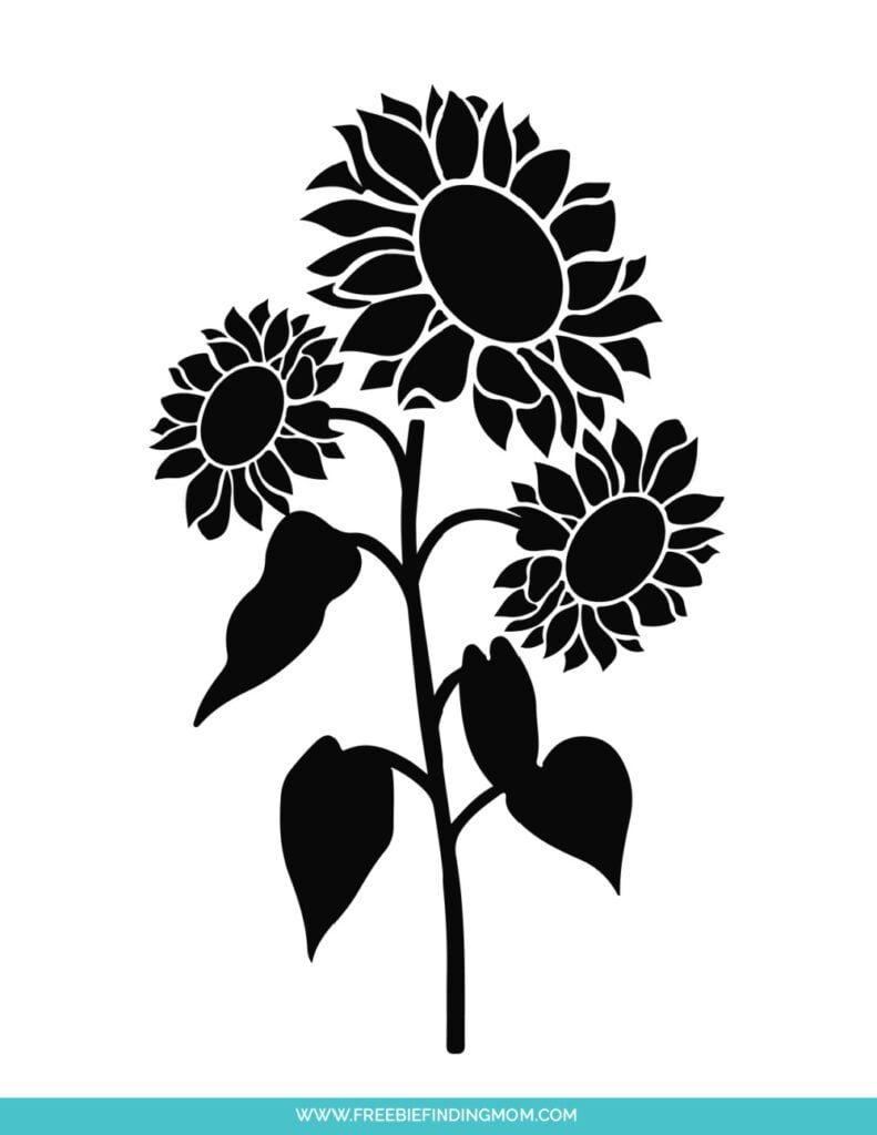 Free Downloadable Stencils: Sunflower in Sunflower Pumpkin Carving Stencil Printable