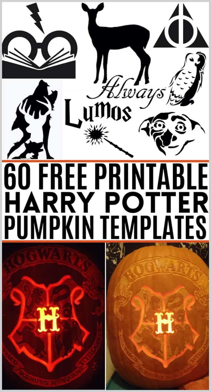 Free Harry Potter Pumpkin Templates! Download 60 Printable Harry with Free Printable Harry Potter Pumpkin Carving Stencils