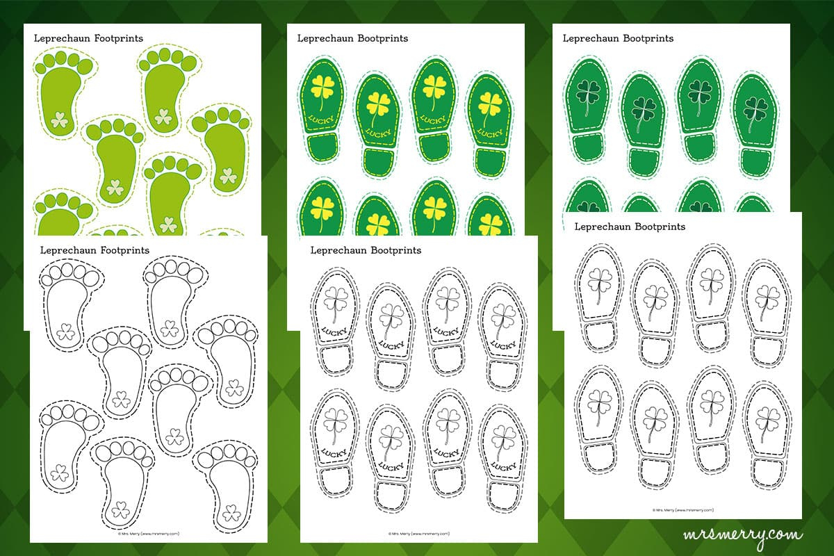 Free Leprechaun Footprints Printable For St. Patrick'S Day | Mrs with Free Printable Leprechaun Footprints
