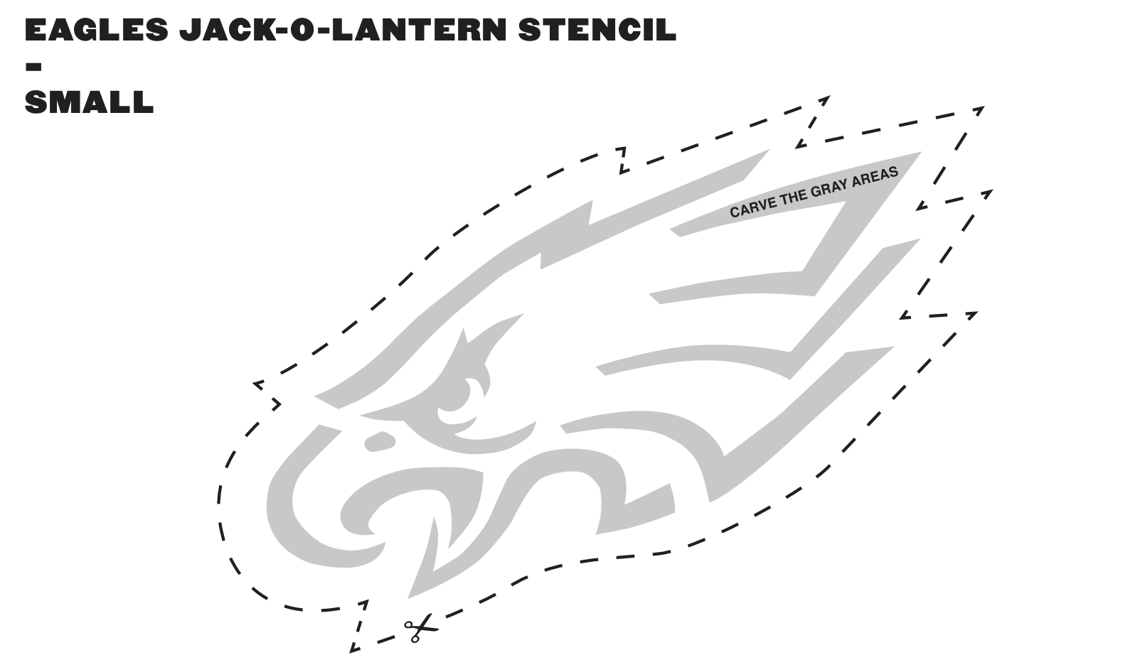 Free Philadelphia Eagles Pumpkin Carving Template And Stencil for Philadelphia Eagles Pumpkin Stencil Printable