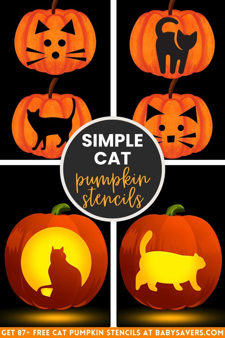 Free Printable Cat Pumpkin Carving Stencils Get Into The Halloween with regard to Free Printable Cat Pumpkin Stencils