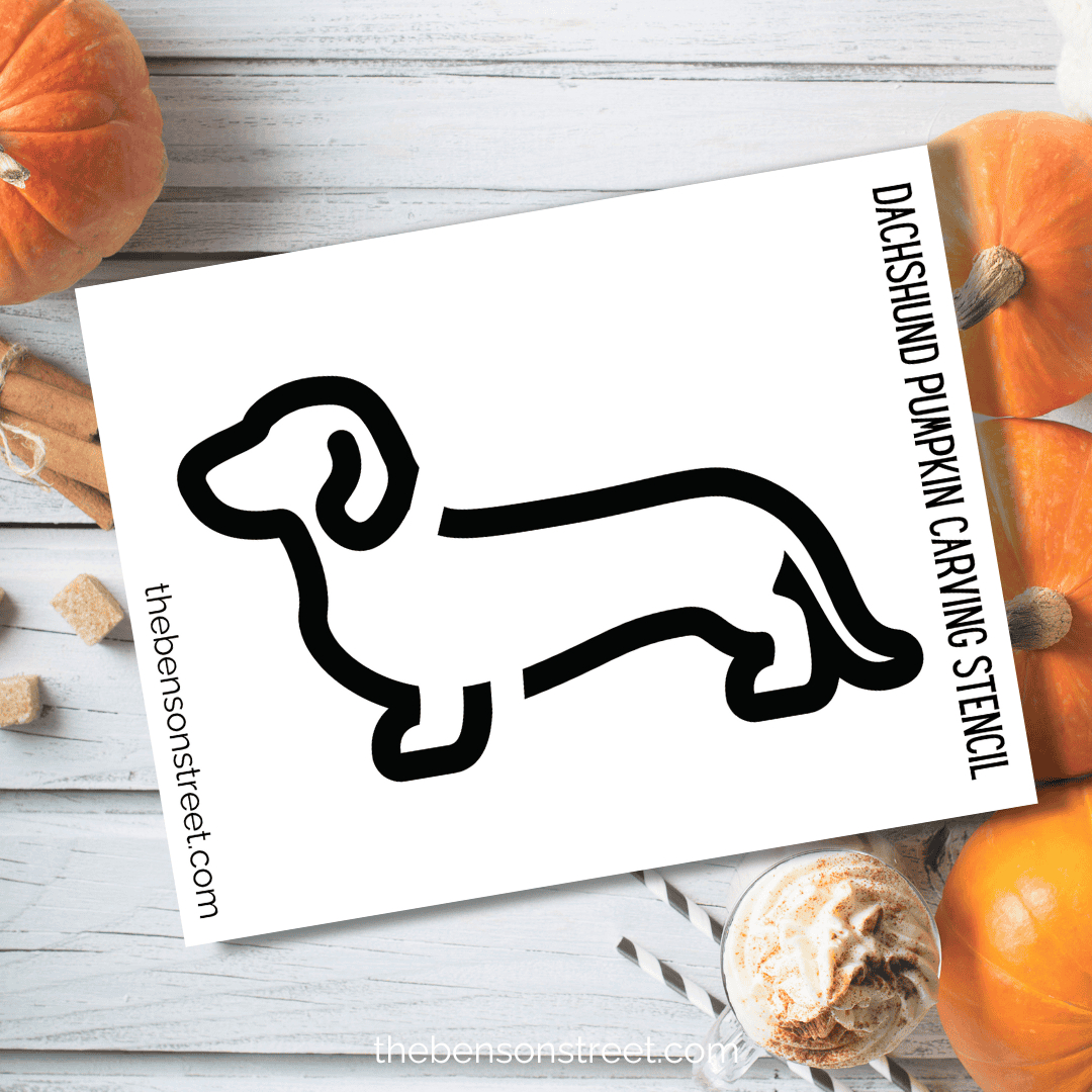 Free Printable Dachshund Pumpkin Stencil For Halloween - The inside Printable Dachshund Pumpkin Carving Pattern