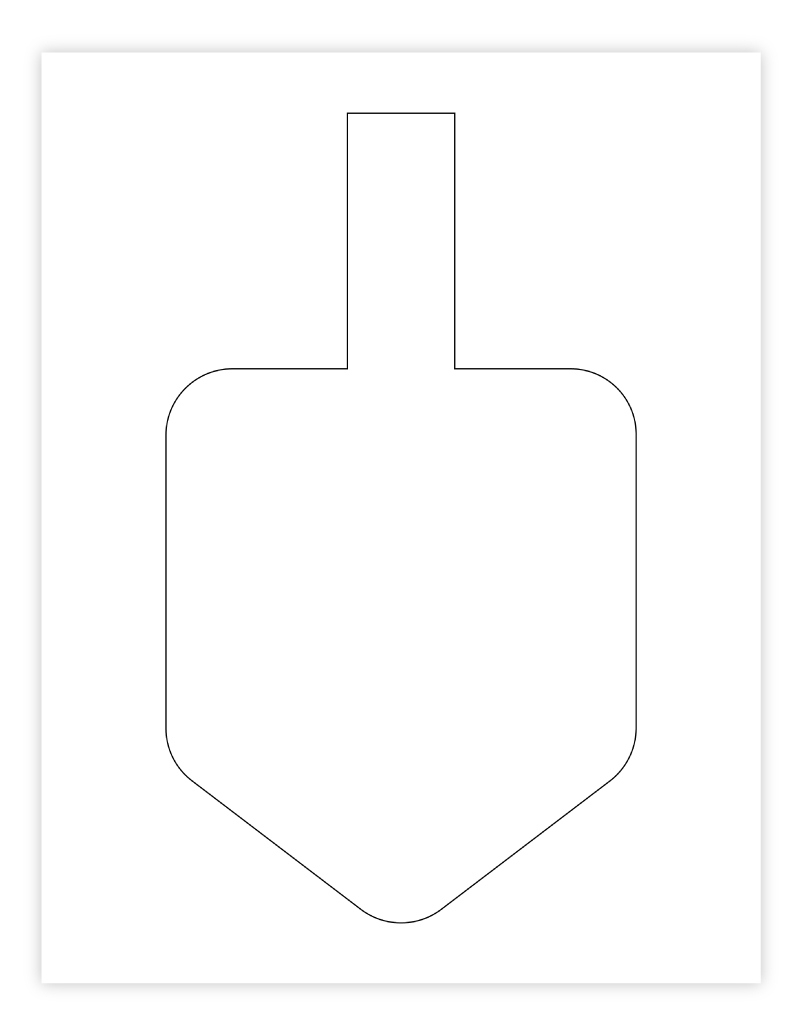 Free Printable Dreidel Template - Two Sizes | Pjs And Paint within Free Printable Dreidel Template