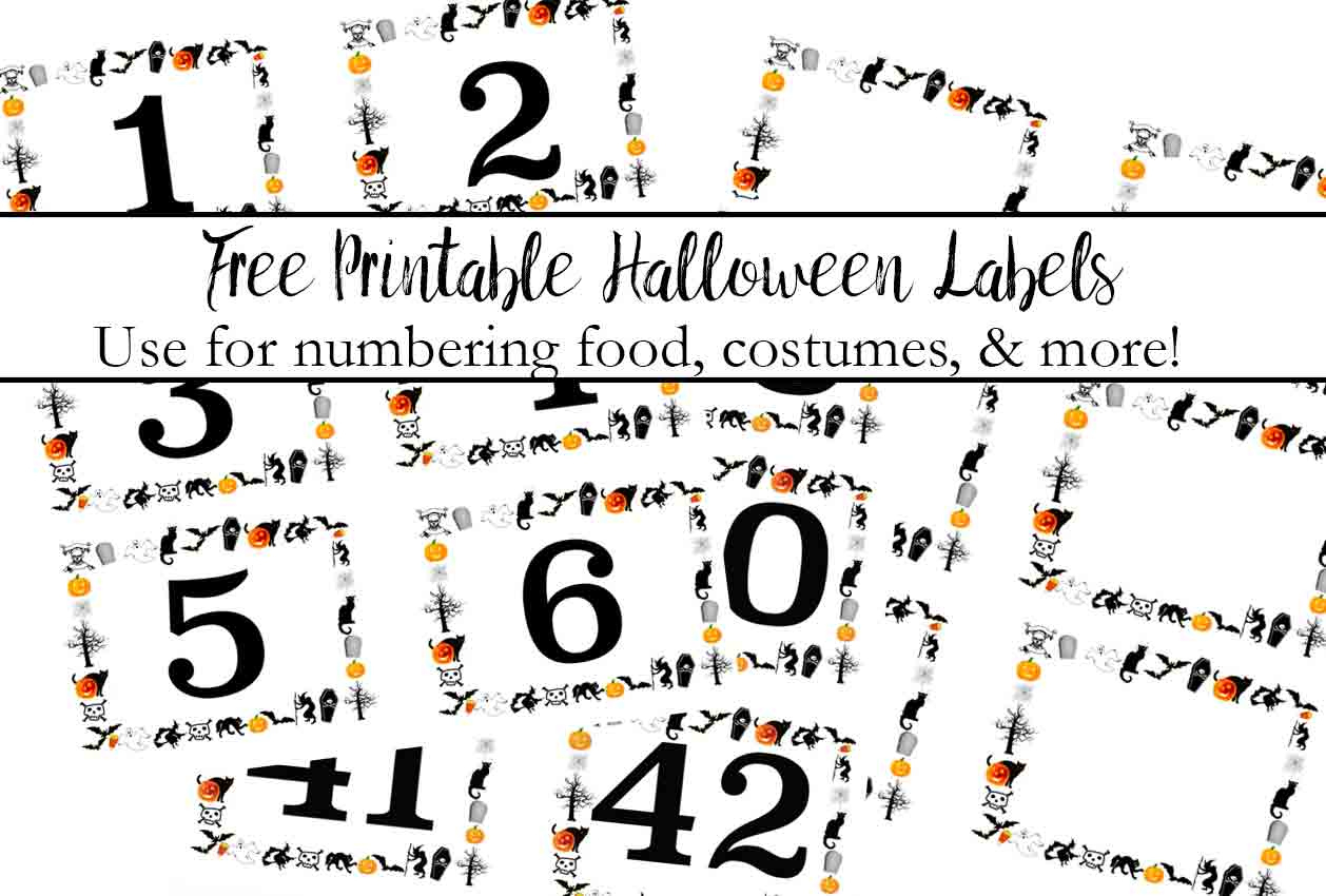 Free Printable Halloween Numbered Labels (Plus Blanks!) with Pumpkin Voting Ballots Free Printable