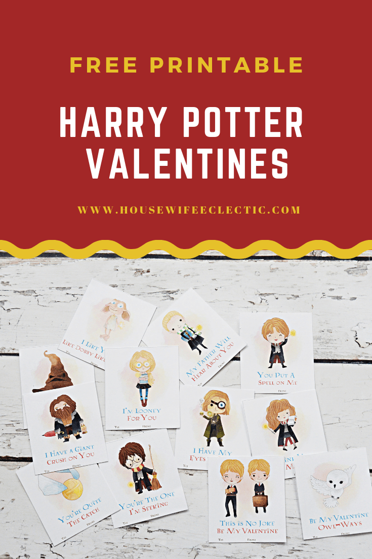 Free Printable Harry Potter Valentines - Housewife Eclectic regarding Harry Potter Valentine Printables