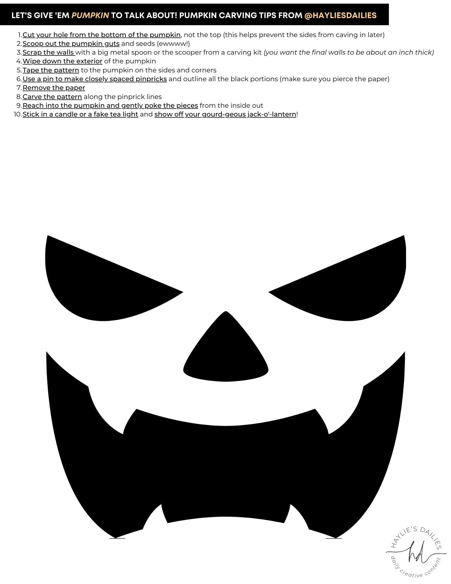 Free Printable Pumpkin Carving Patterns For The Most Boo-Tiful for Pumpkin Carving Paper Printables