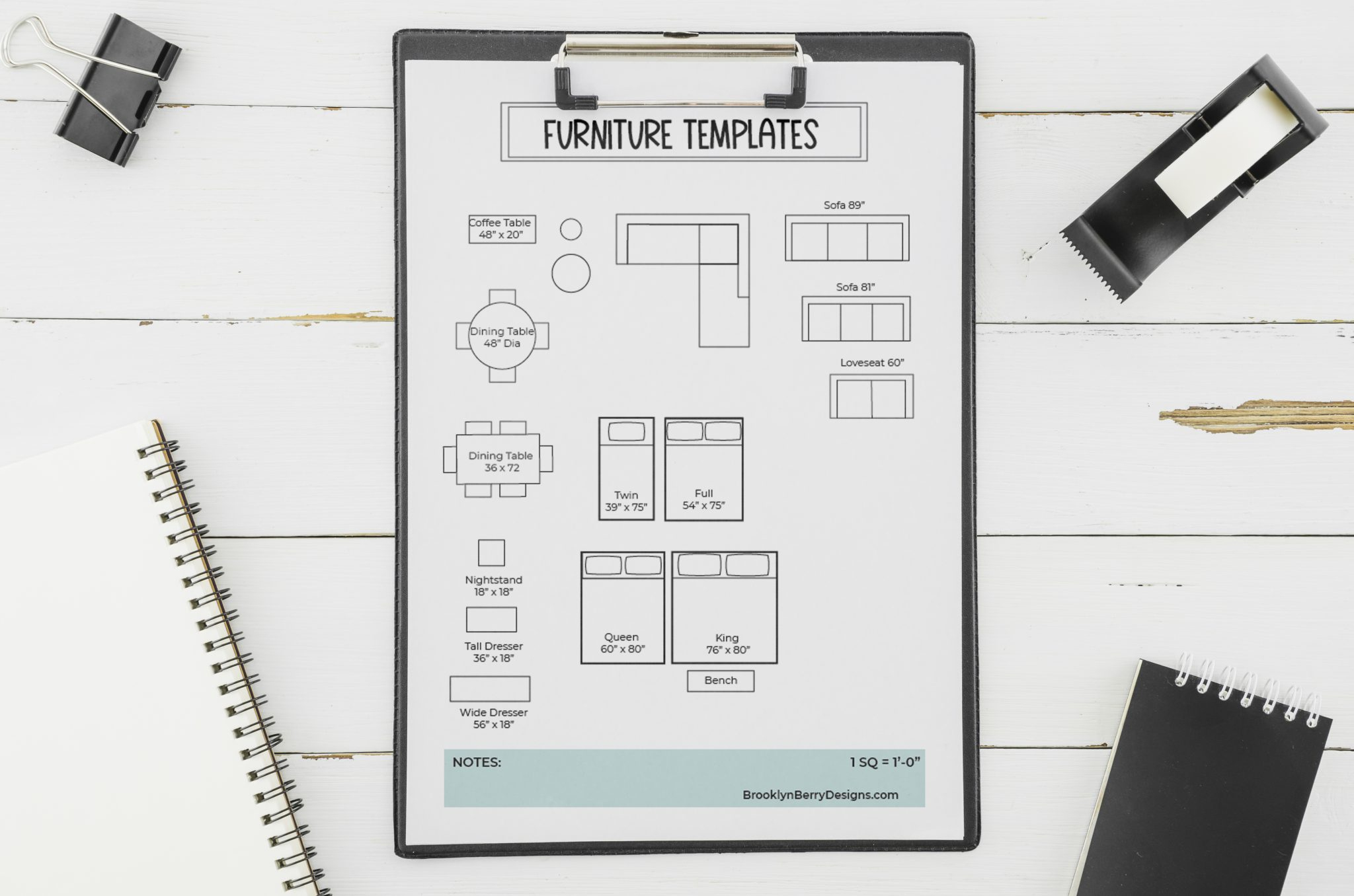 Free Printable Room Planner - Brooklyn Berry Designs in 1 4 Inch Scale Furniture Templates Printable Free