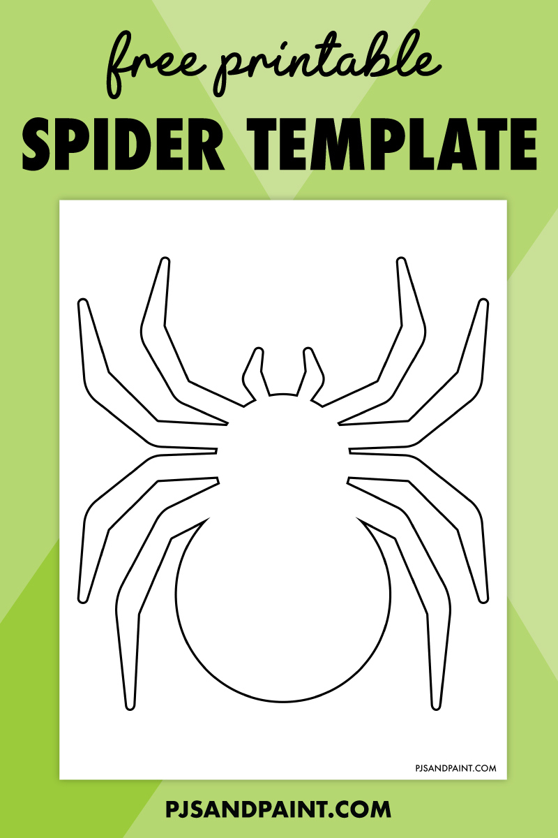 Free Printable Spider Template - Pjs And Paint pertaining to Free Printable Spider Pumpkin Stencil