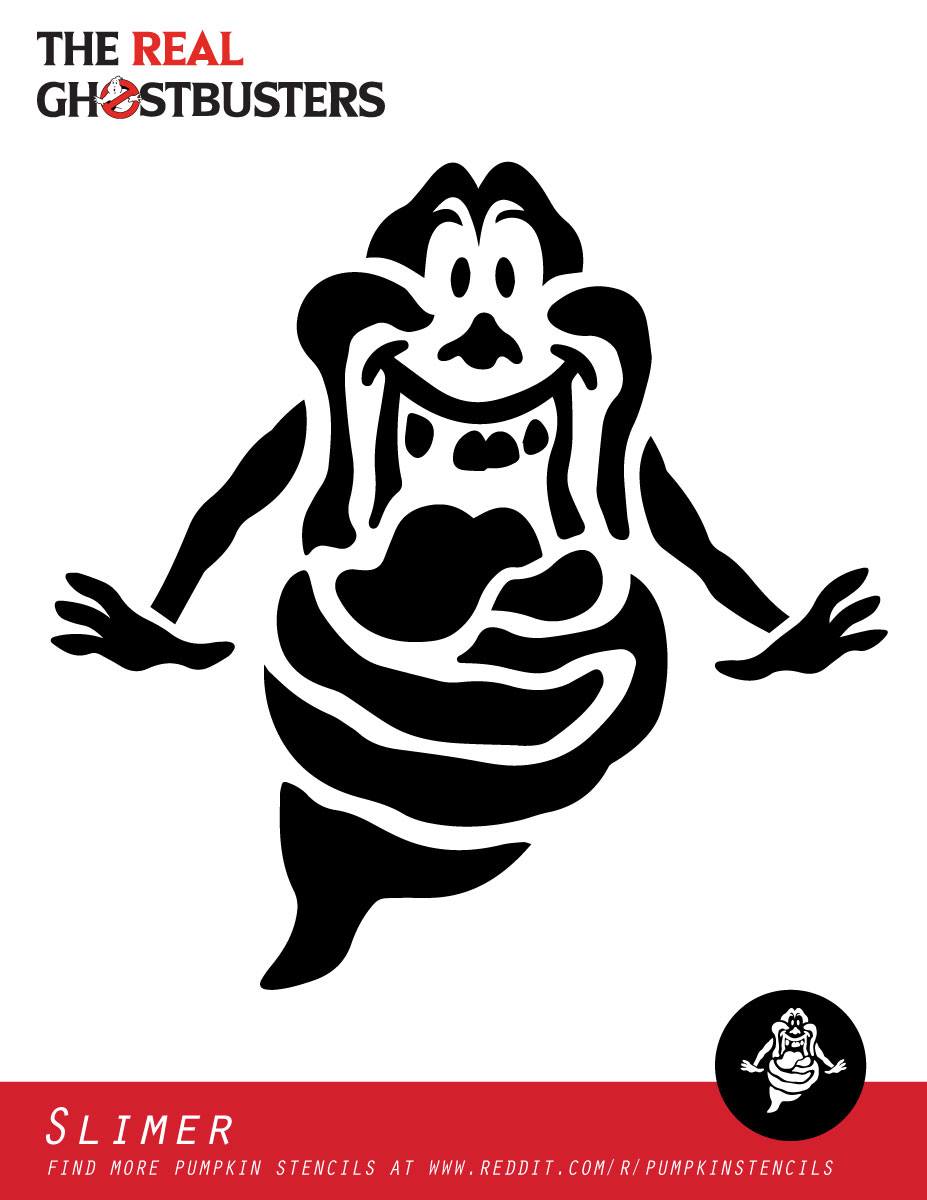 Ghostbusters: Slimer (Free Pumpkin Stencil - Pumpkin Pattern in Printable Ghostbusters Pumpkin Stencil
