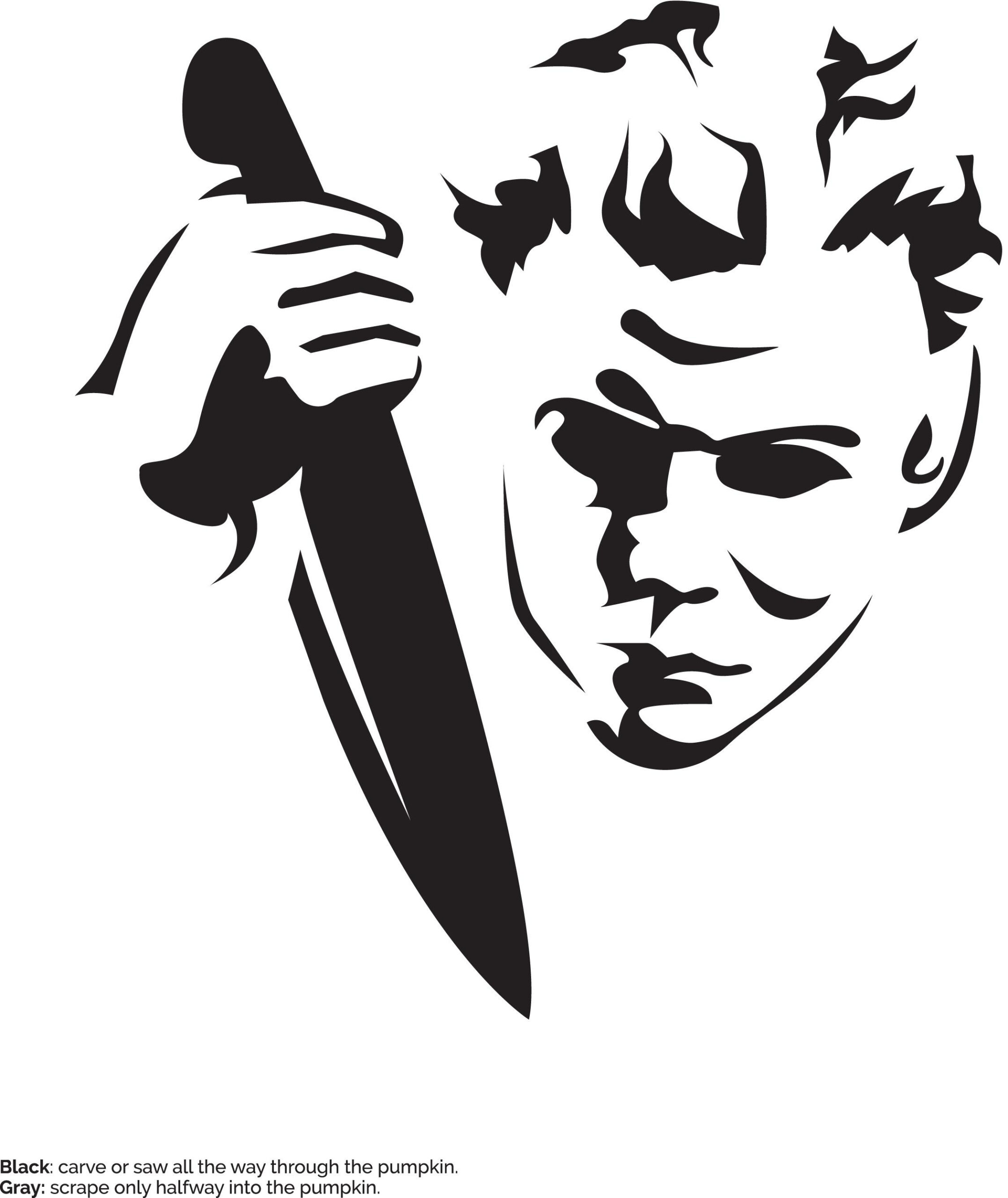 Halloween: Michael Myers (Pumpkin Stencil - Pumpkin Pattern with regard to Printable Template Michael Myers Pumpkin Stencil